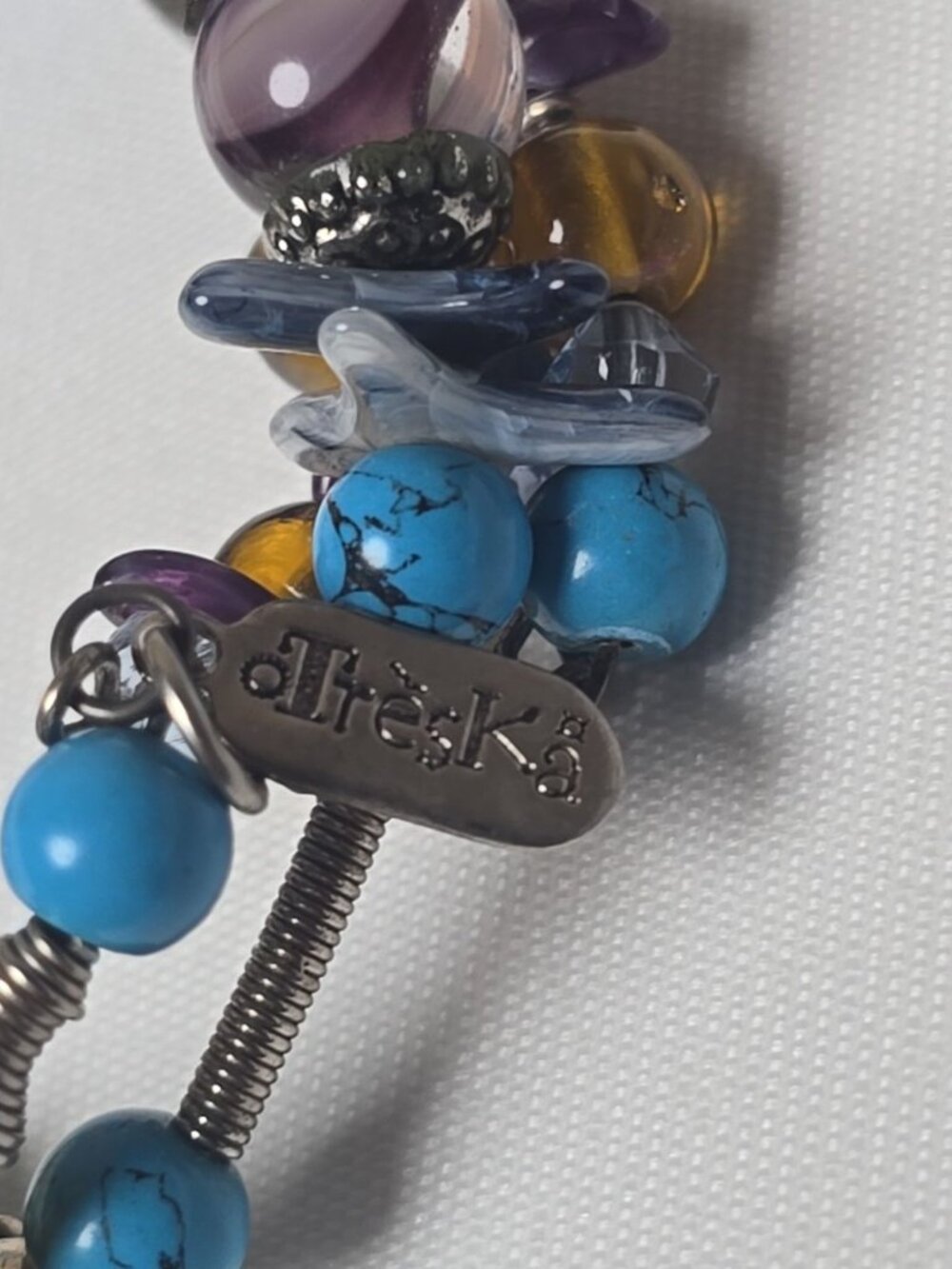 Treska Bracelet Multicolor Glass Beaded Charm Women's Boho Jewelry - Picture 2 of 7